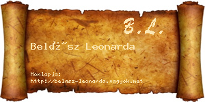 Belász Leonarda névjegykártya